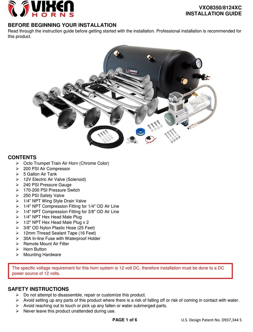Vixen Horns VXO8350 installation guide