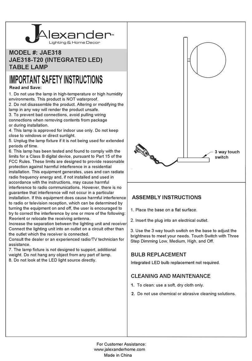JALEXANDER JAE318 User manual