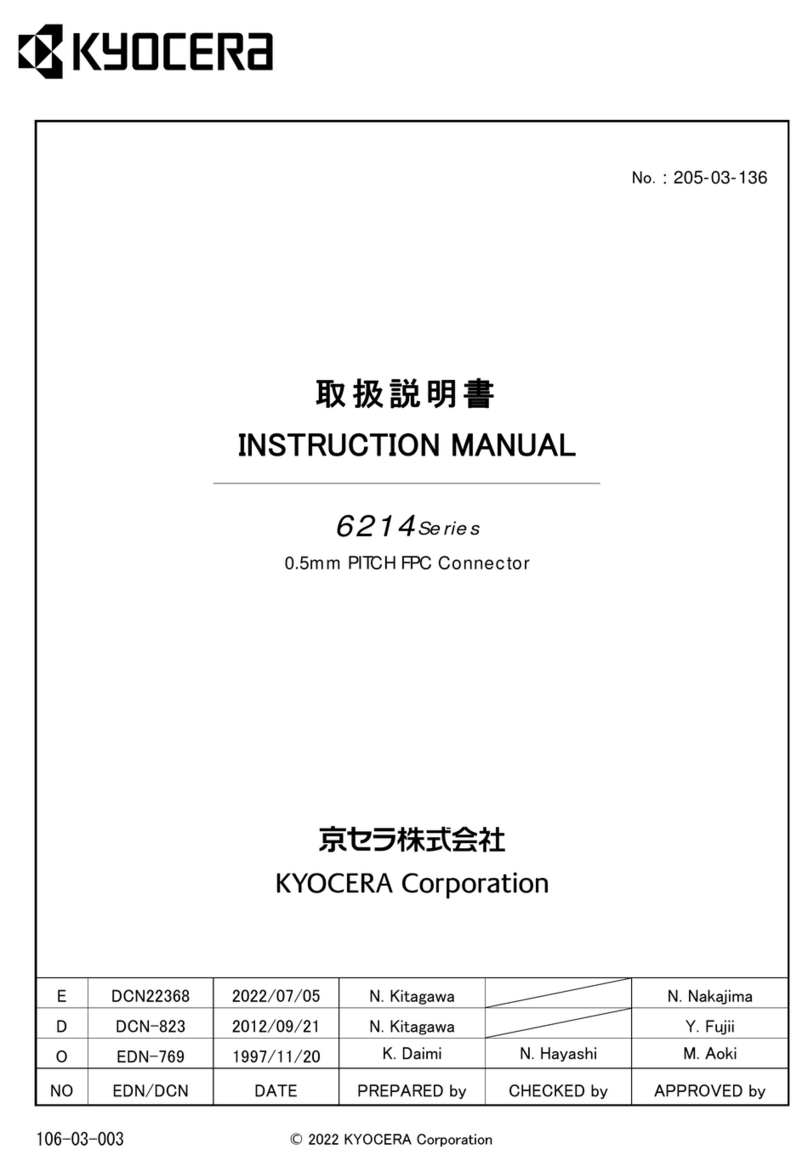 Kyocera 6214 Series User manual Kyocera 6214 Series User manual