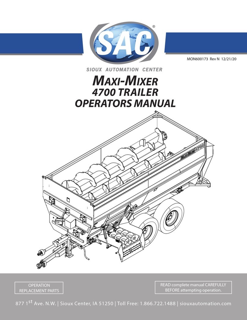 SAC MAXI-MIXER 4700 TRAILER Operator's manual