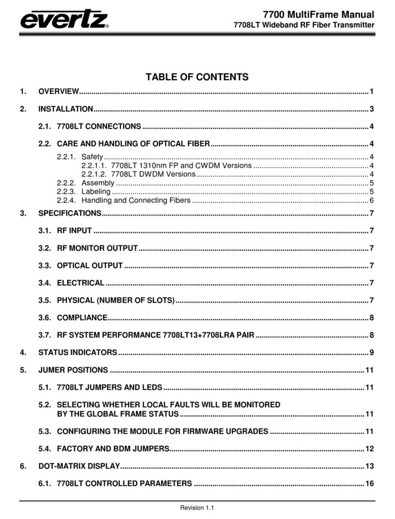 evertz 7700 MultiFrame User manual evertz 7700 MultiFrame User manual