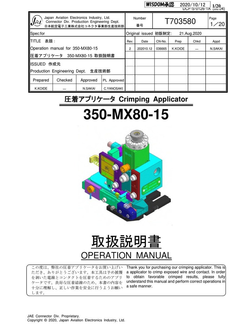 JAE 350-MX80-15 User manual