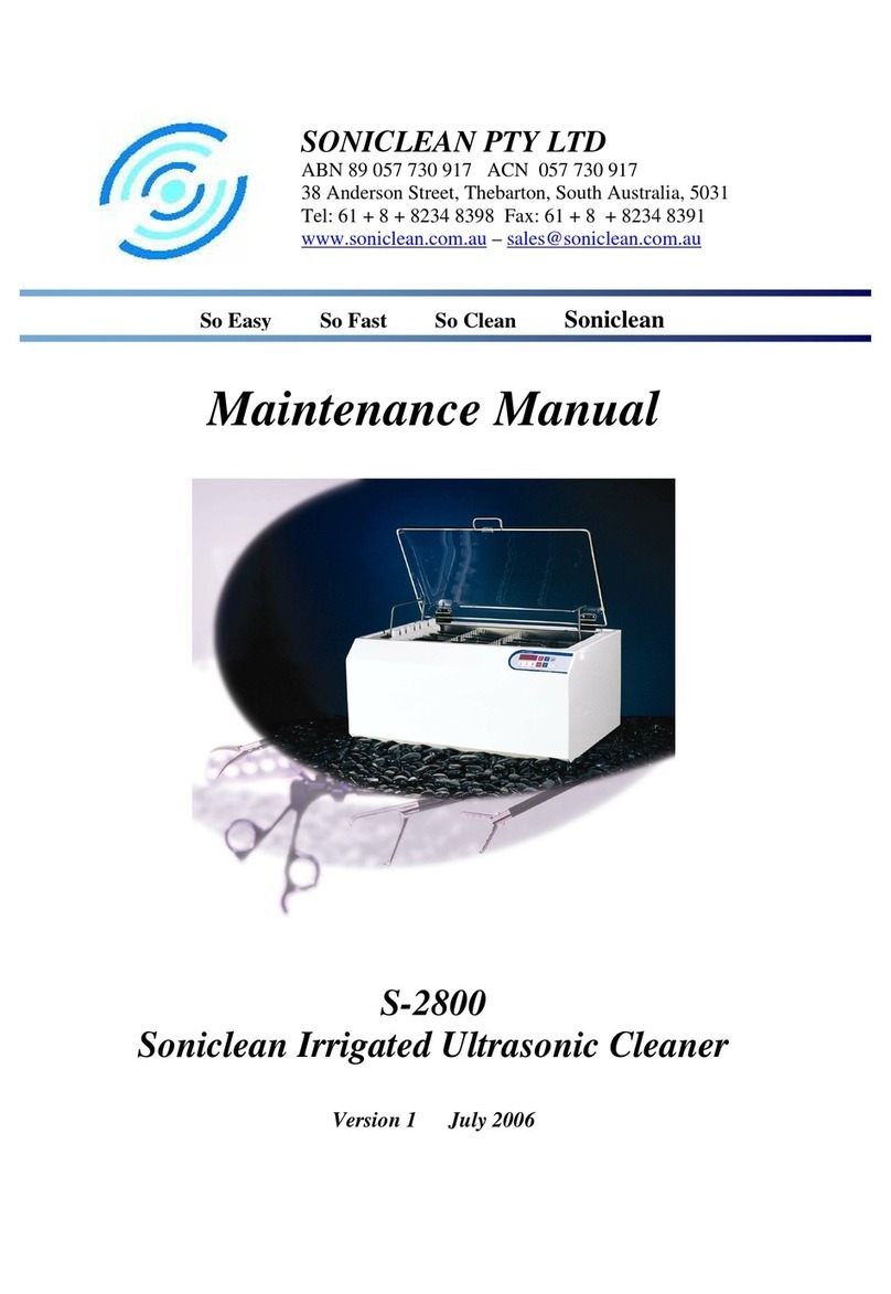 Soniclean S2800 Maintenance manual