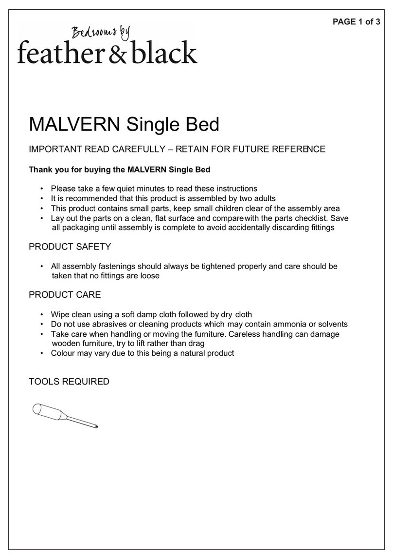 feather&black MALVERN Single Bed User manual feather&black MALVERN Single Bed User manual
