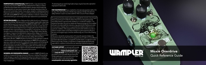 Wampler Moxie Overdrive User manual