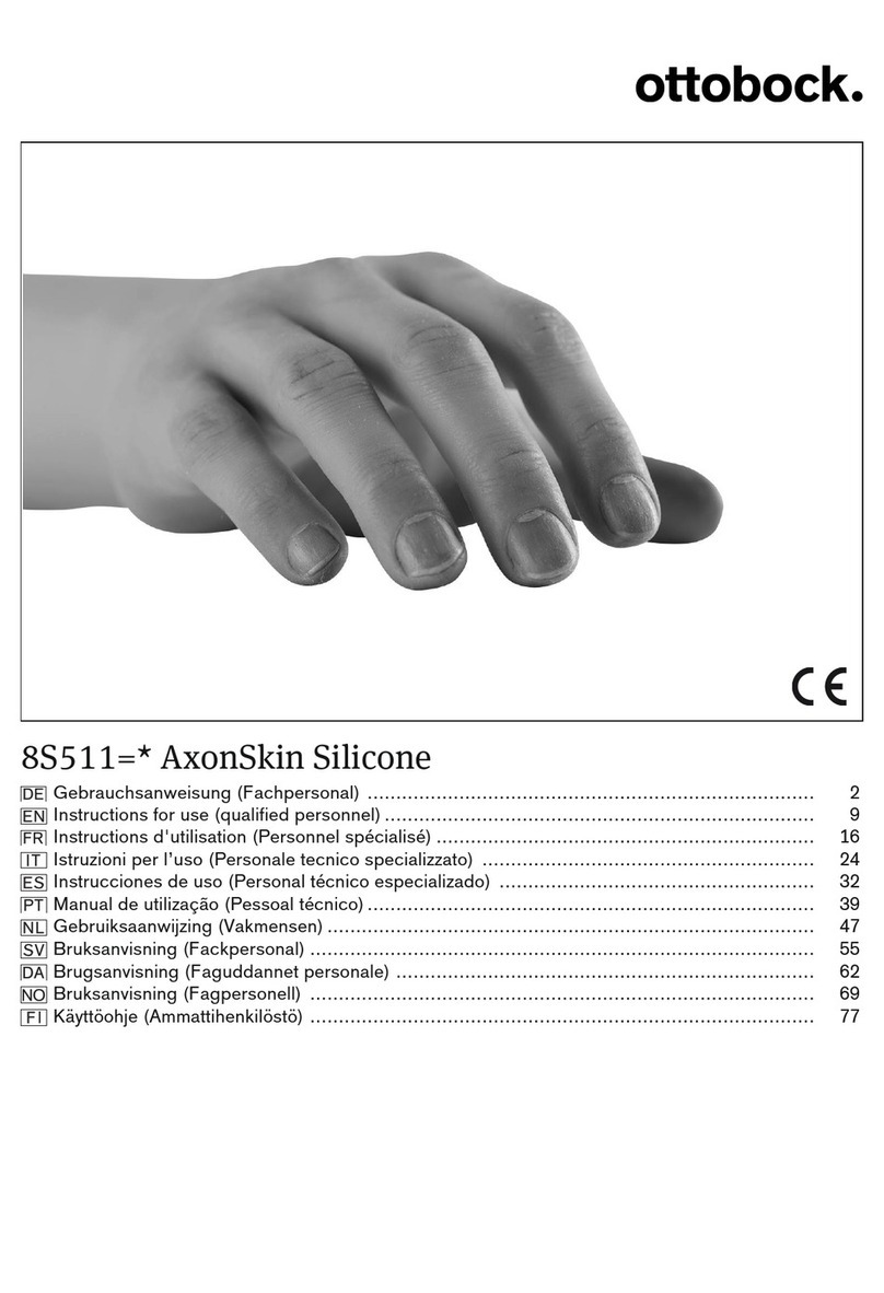 Otto Bock AxonSkin Silicone 8S511 Series Instructions for use