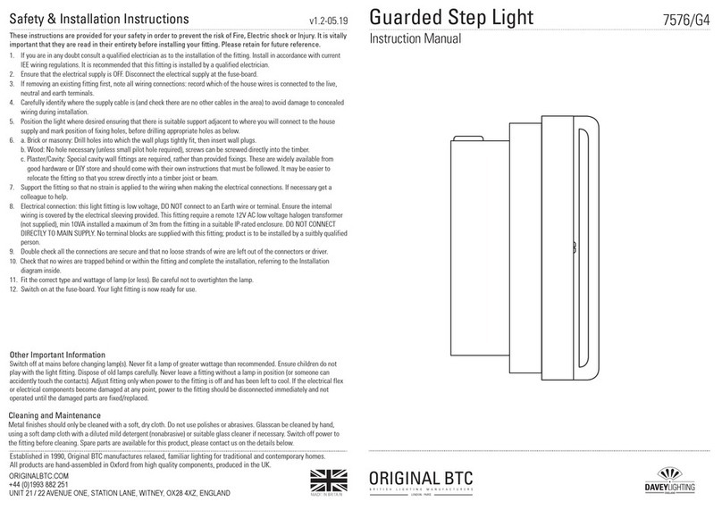 Original BTC Davey Lighting 7576/G4 instruction manual