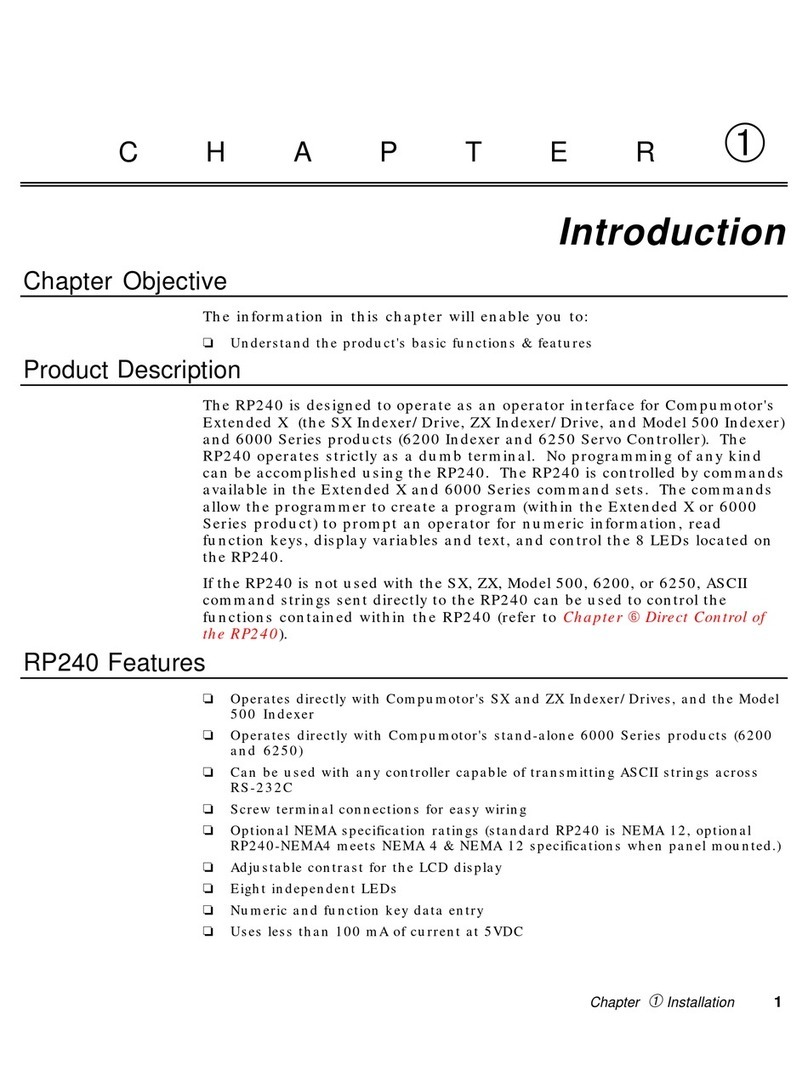 Parker Compumotor RP240 User manual