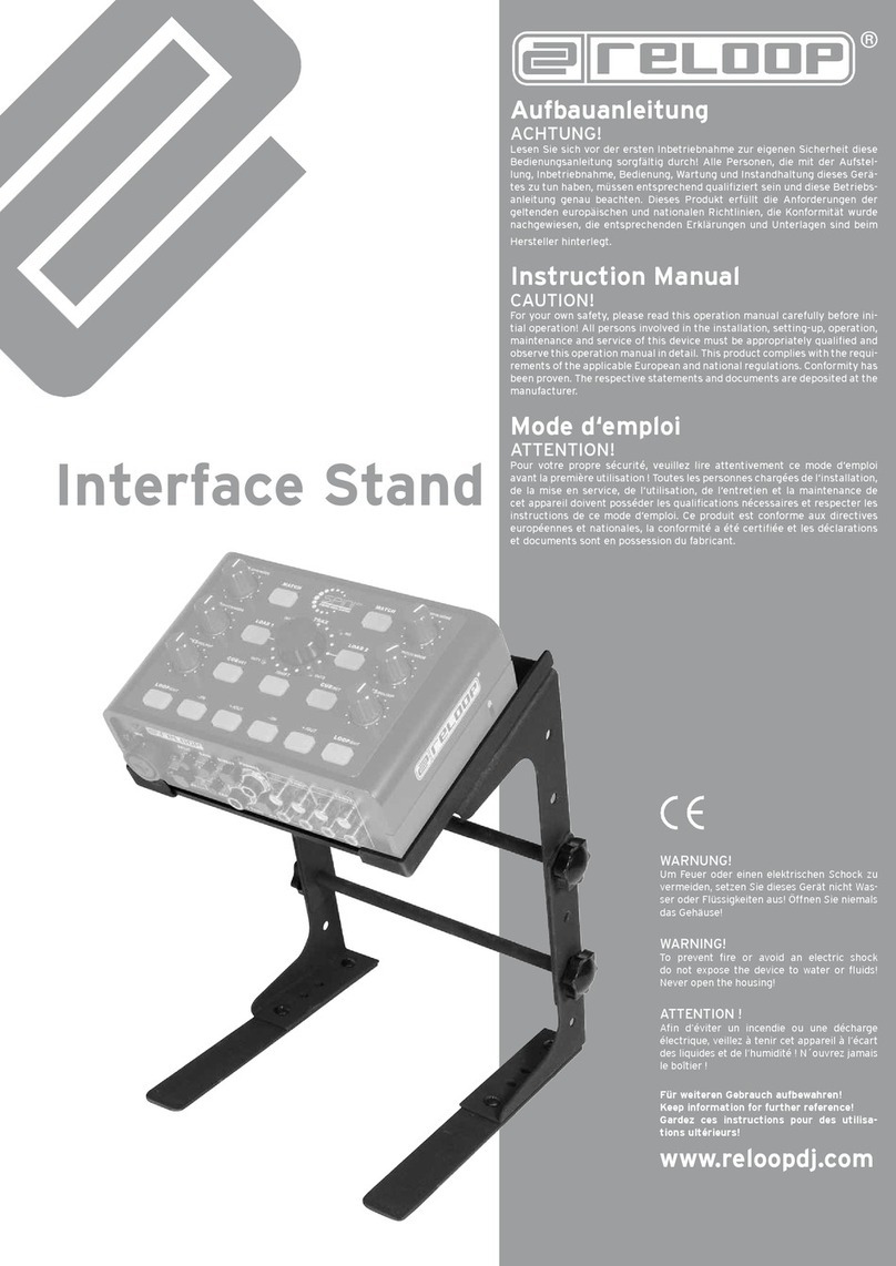 Reloop Laptop Stand instruction manual