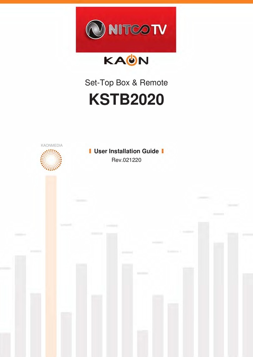 NITCO TV KAON KSTB2020 User's installation guide