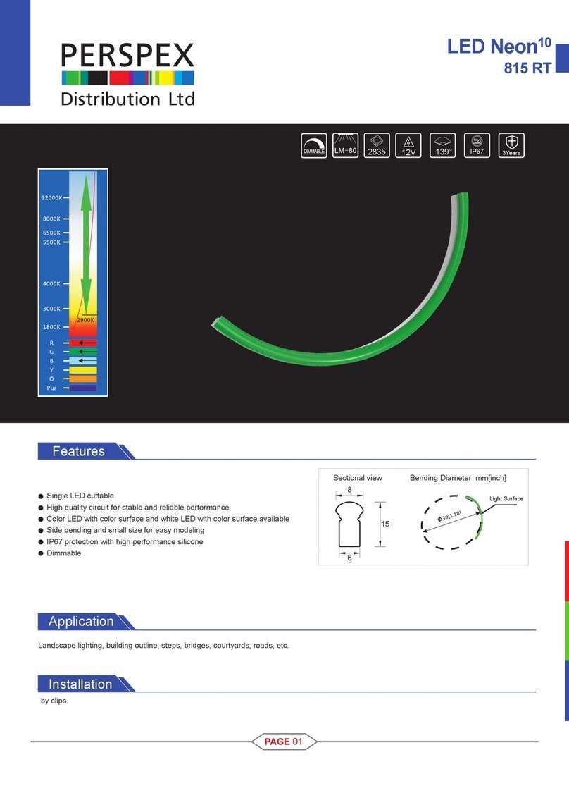 PERSPEX LED Neon10-815 RT quick start guide PERSPEX LED Neon10-815 RT quick start guide