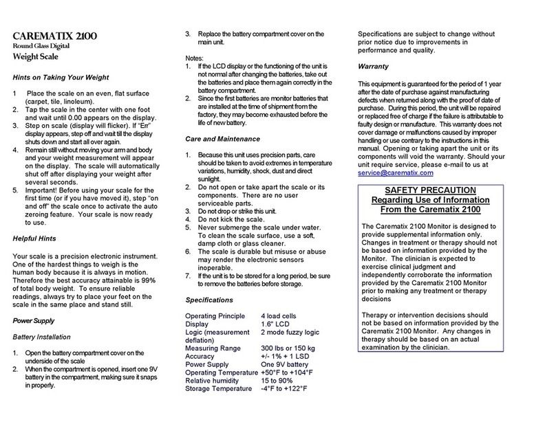 Carematix 2100 User manual