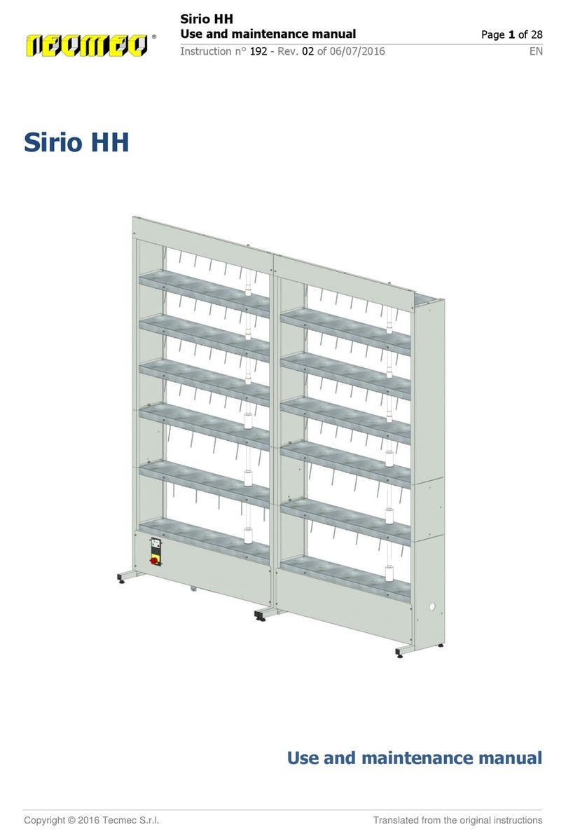 Tecmec Sirio HH Series Use and maintenance manual