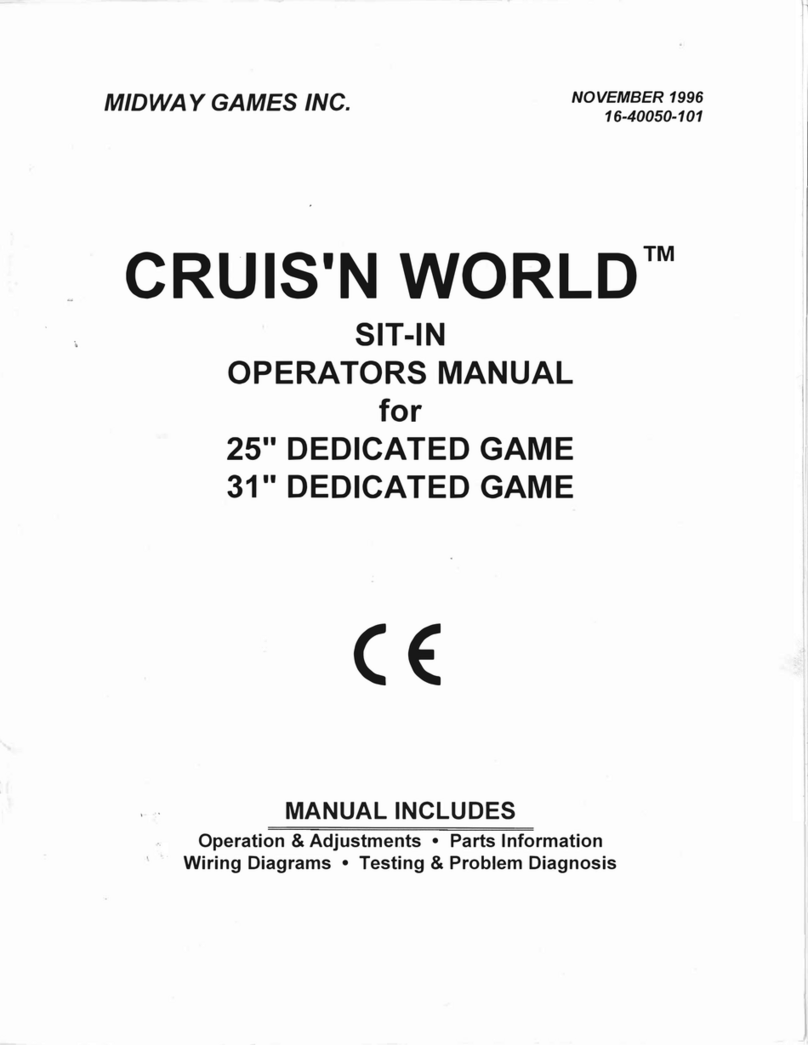 MIDWAY GAMES CRUIS'N WORLD - 25 Operator's manual