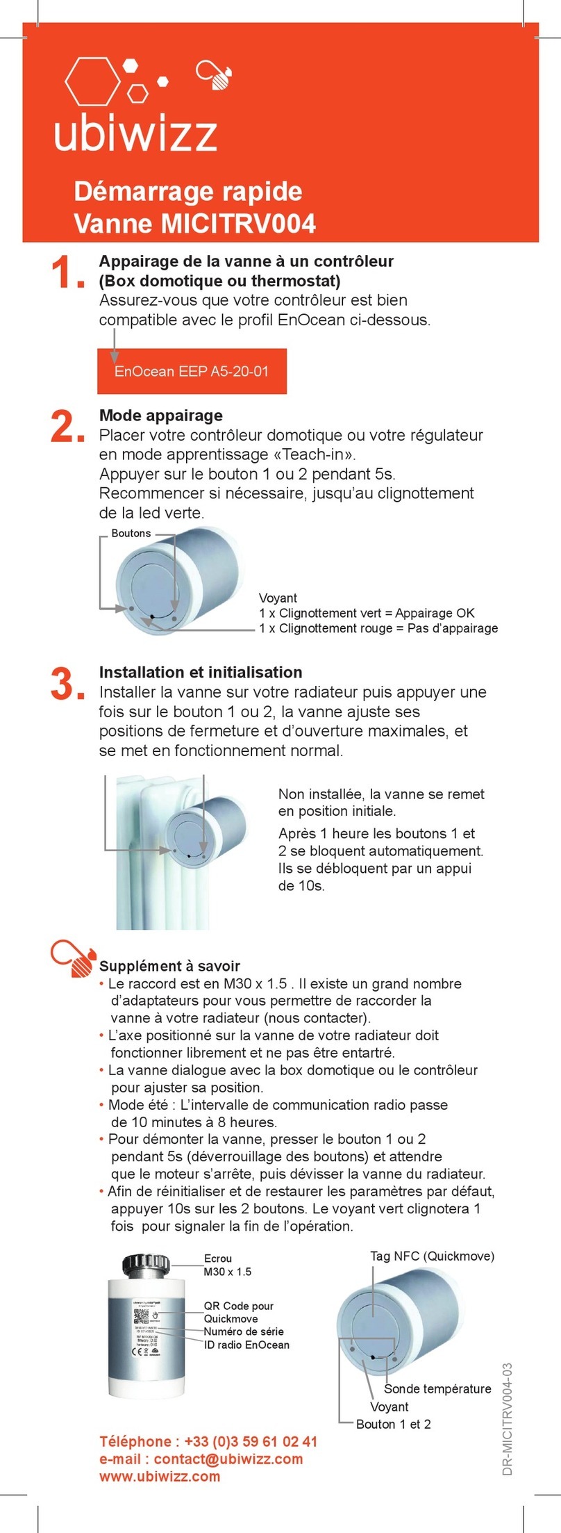 UBIWIZZ MICITRV004 quick start