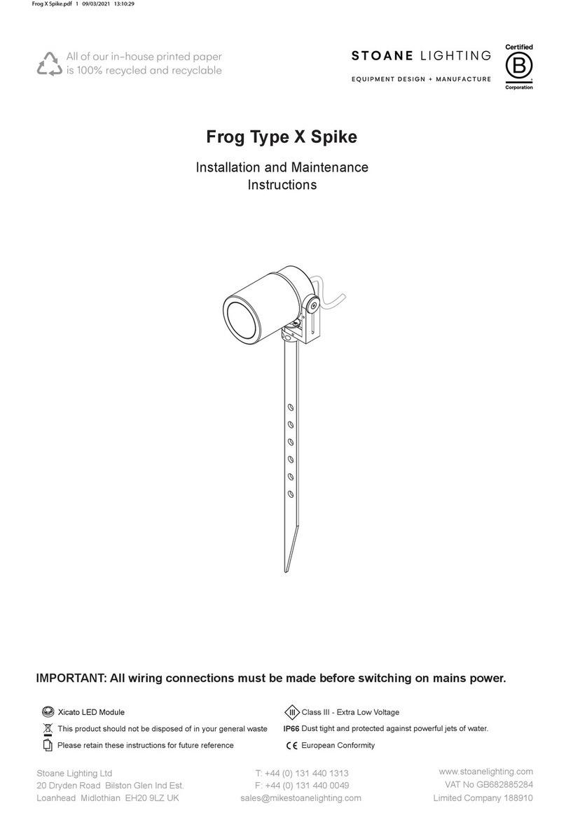 Stoane Lighting Frog Type X Installation and maintenance instructions