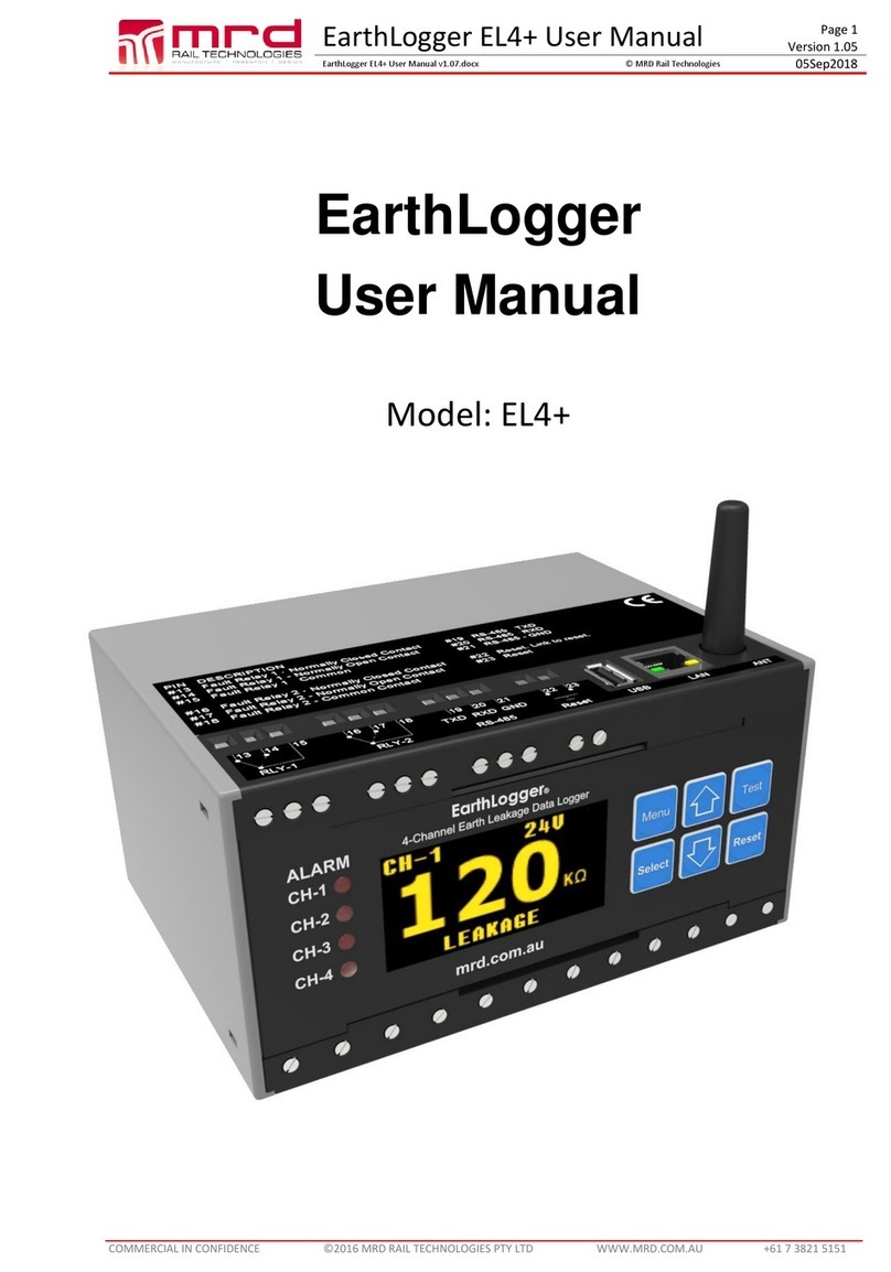MRD Rail Technologies EarthLogger EL4+ user manual