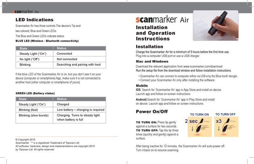 Scanmarker Air Installation and operation instructions