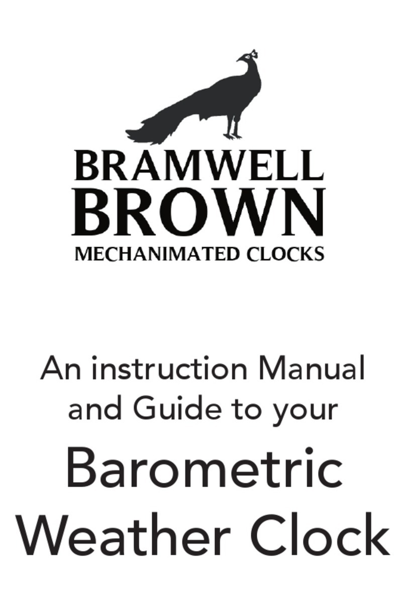 Bramwell Brown Barometric Weather Clock Instruction Manual and Guide