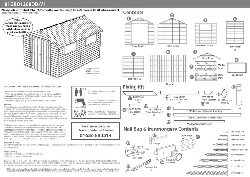 Waltons 01GRO1208DD-V1 User manual