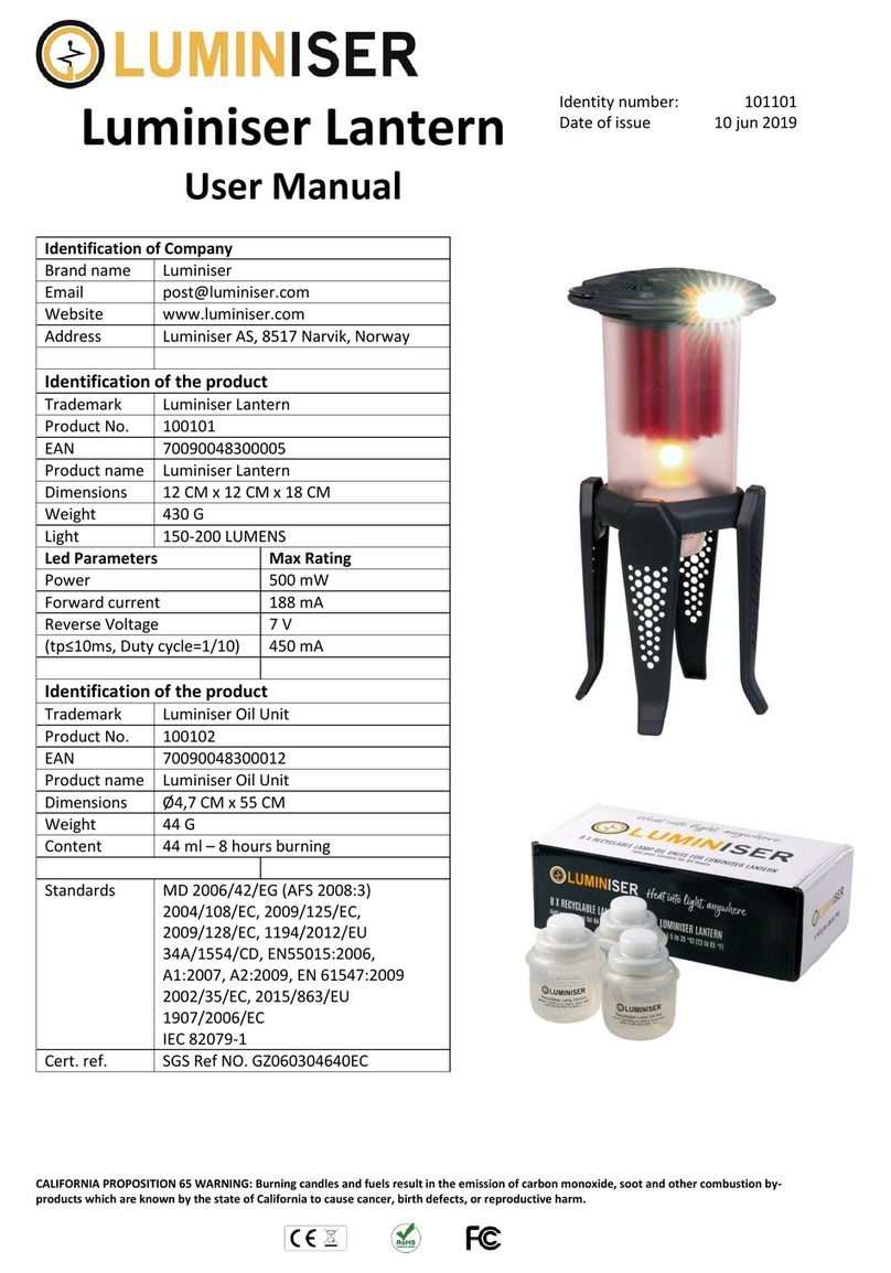 Luminiser Lantern 100101 user manual