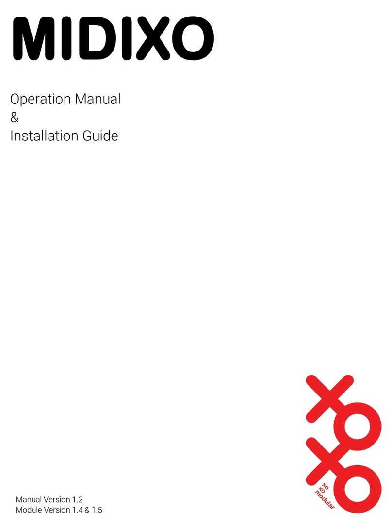 XOXO Modular MIDIXO Operation manual and installation guide