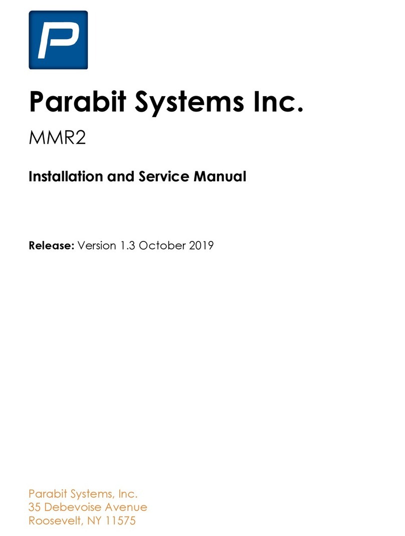 Parabit Systems MMR2 Installation and service manual