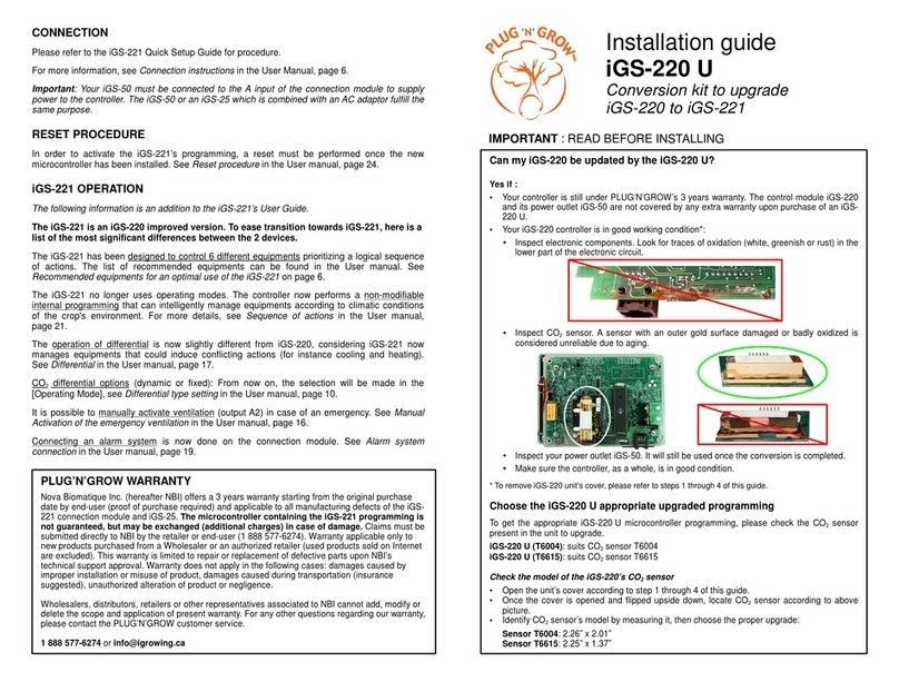 PLUG'N'GROW iGS-220 U installation guide
