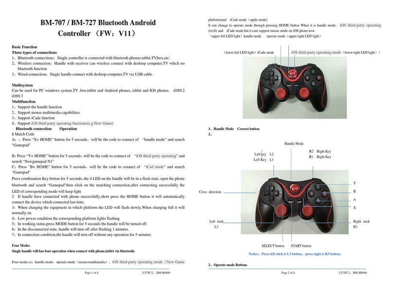 Gen Game BM-707 quick start guide
