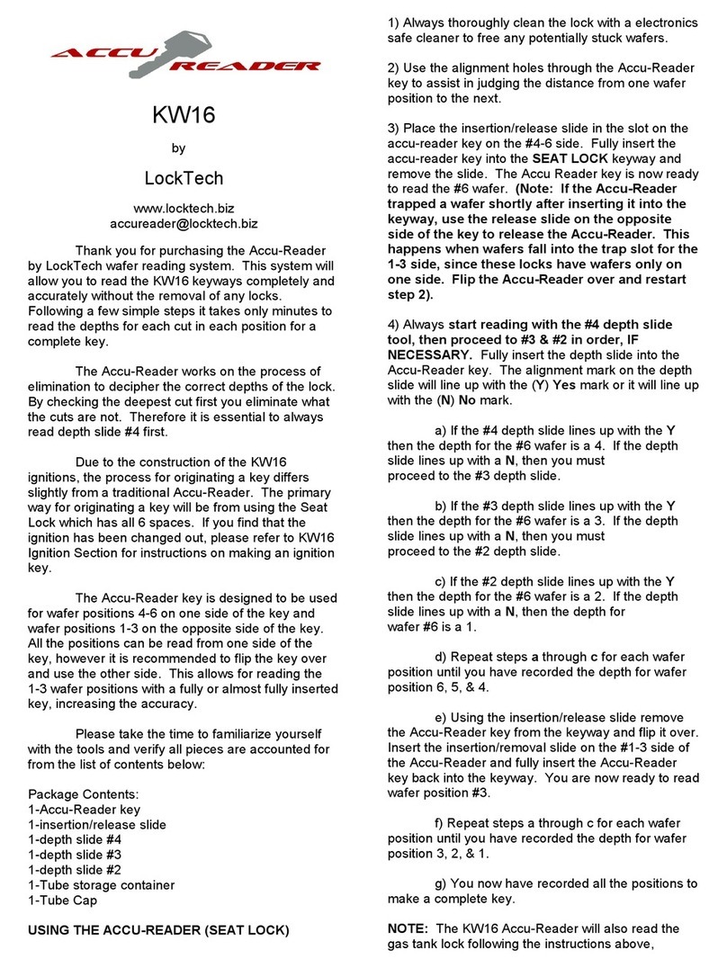 LockTech Accu-Reader KW16 quick start guide