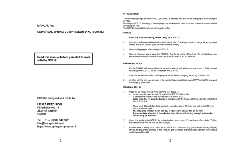 LEURS PRECISION 91XL User manual