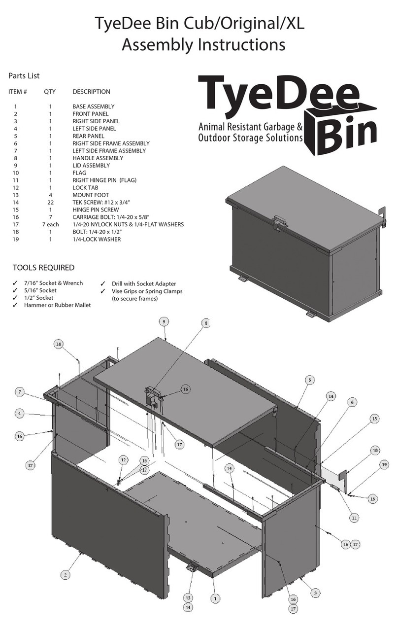 TyeDee Bin TyeDee Bin Cub Assembly instructions