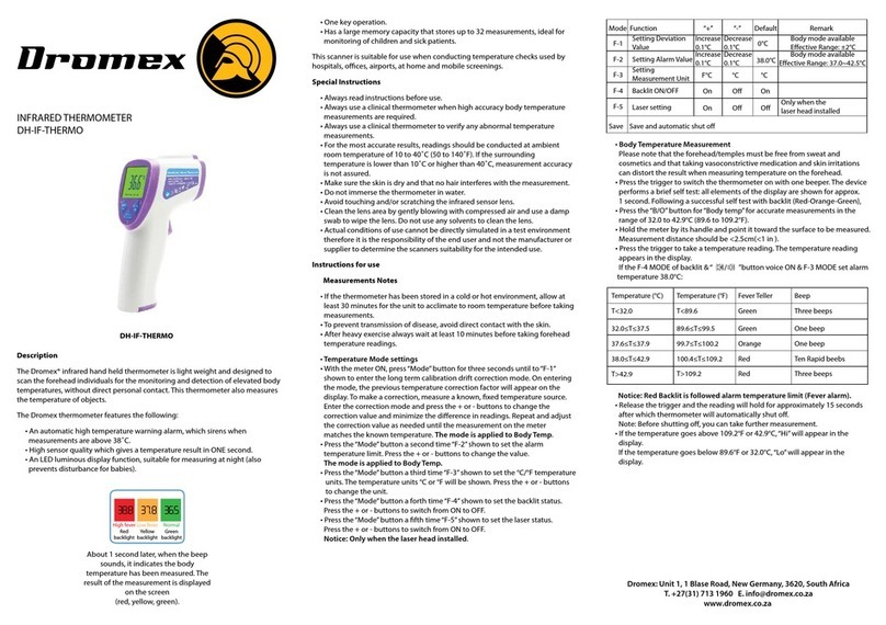 Dromex DH-IF-THERMO instructions