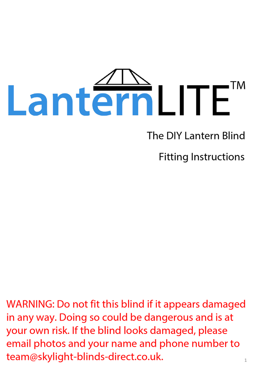 SKYLIGHT BLINDS LANTERNLITE User manual