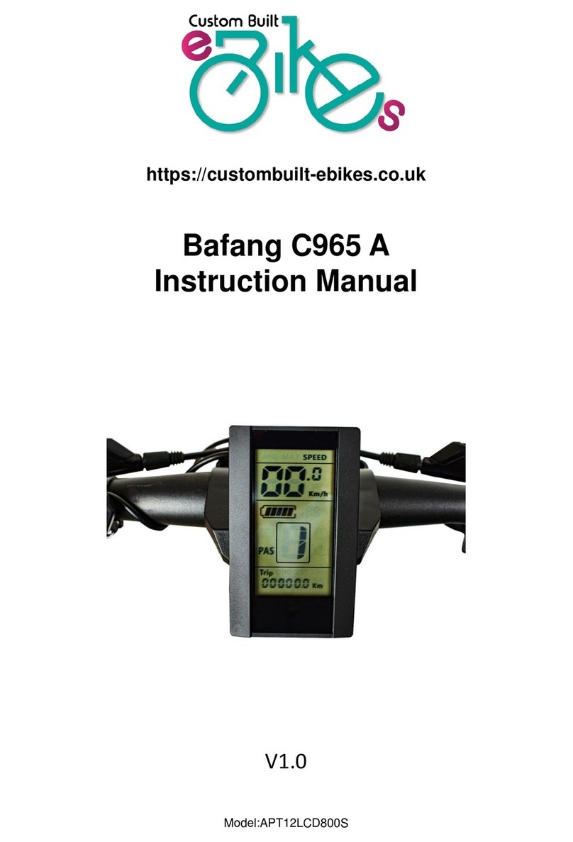 Custom Built eBikes Bafang C965 A User manual