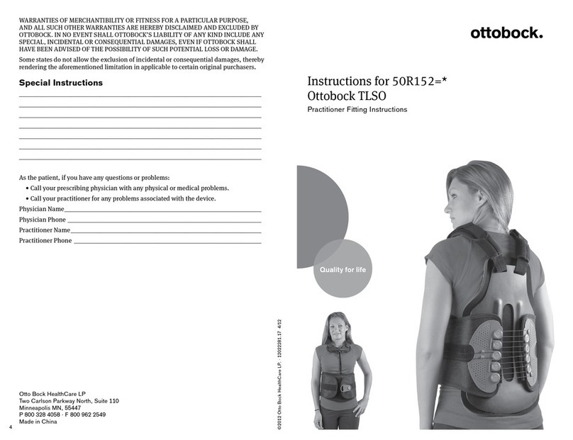 Otto Bock TLSO 50R152 Series User manual