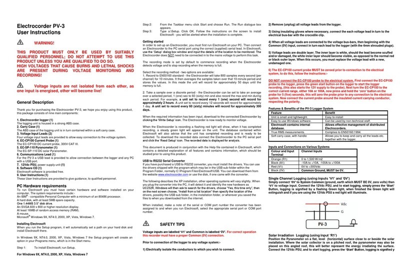 ELECTROCORDER PV-3 User instructions