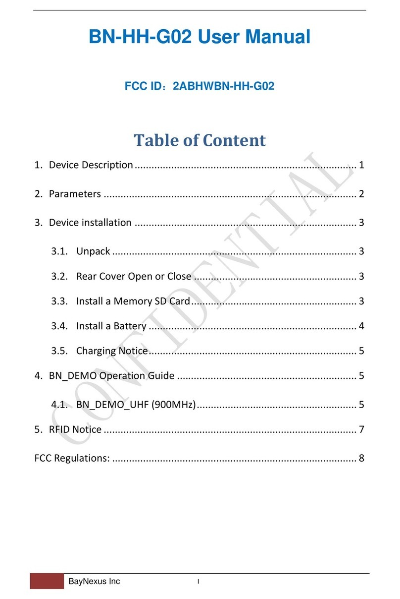 BayNexus BN-HH-G02 user manual