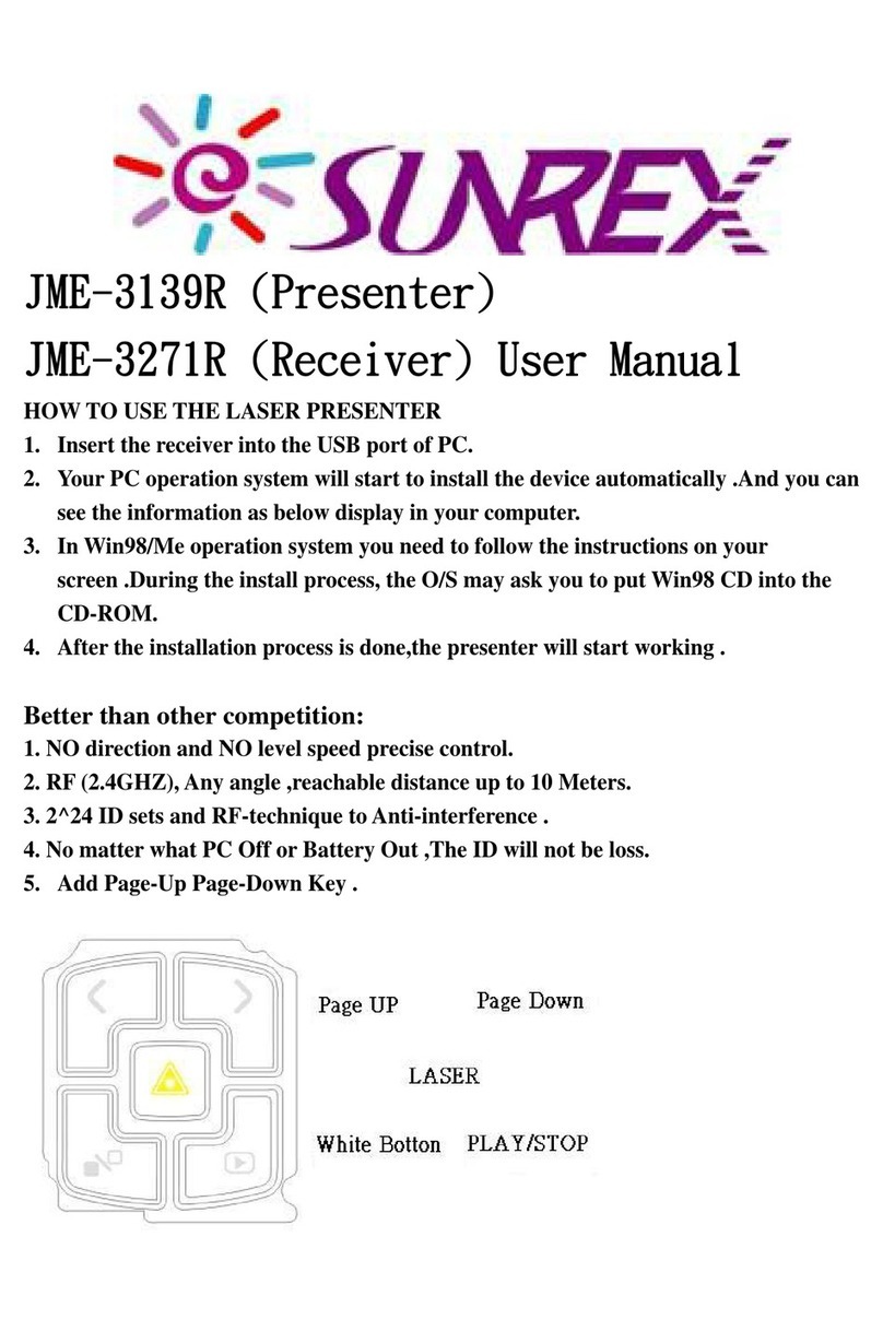 Sunrex JME-3139R User manual