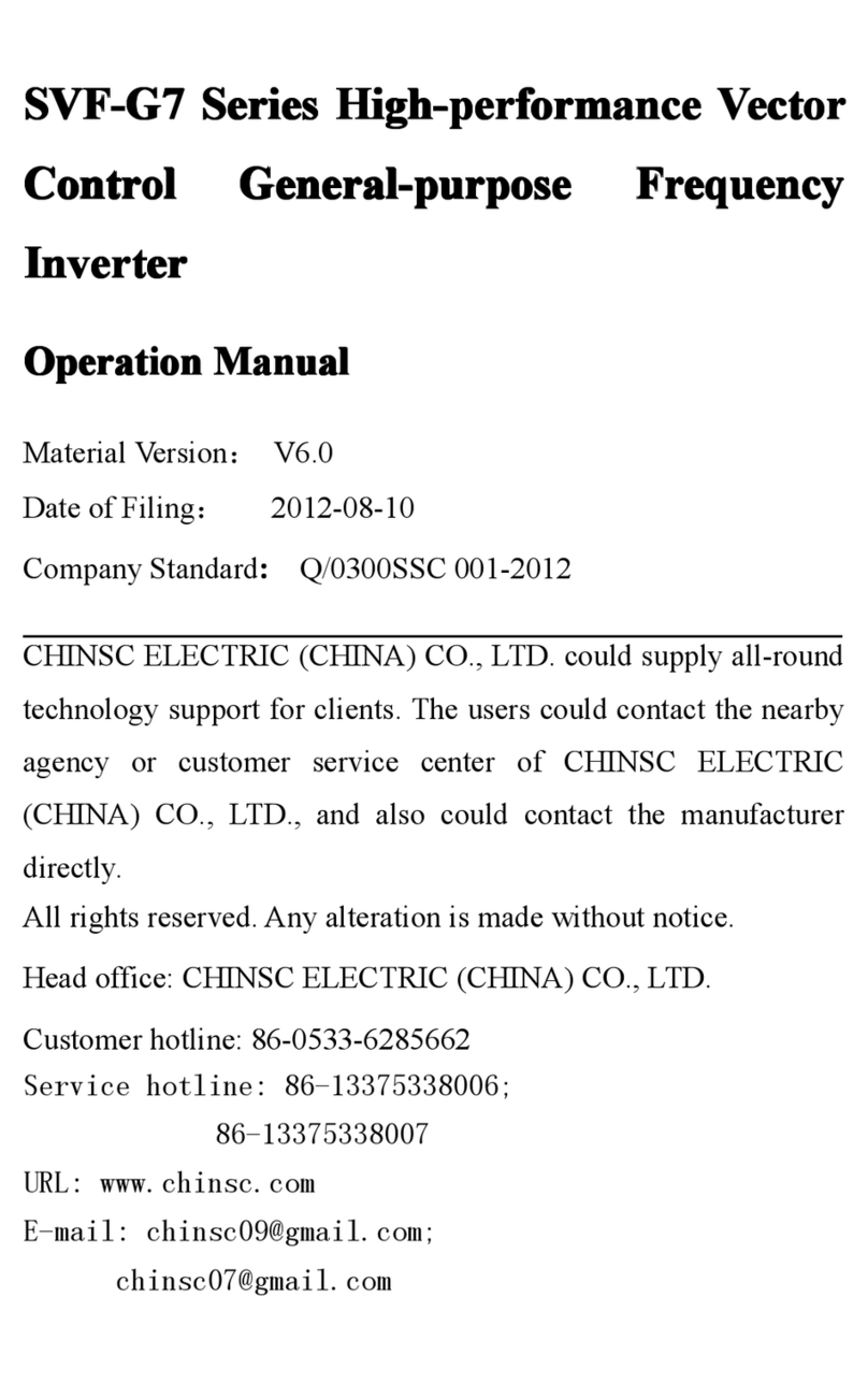 CHINSC ELECTRIC SVF-G7 Series Operation manual