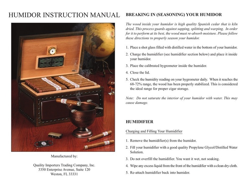 Quality Importers Trading Company HUMIDOR instruction manual