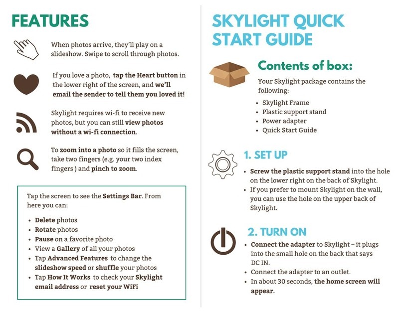 Sky Light Skylight quick start guide