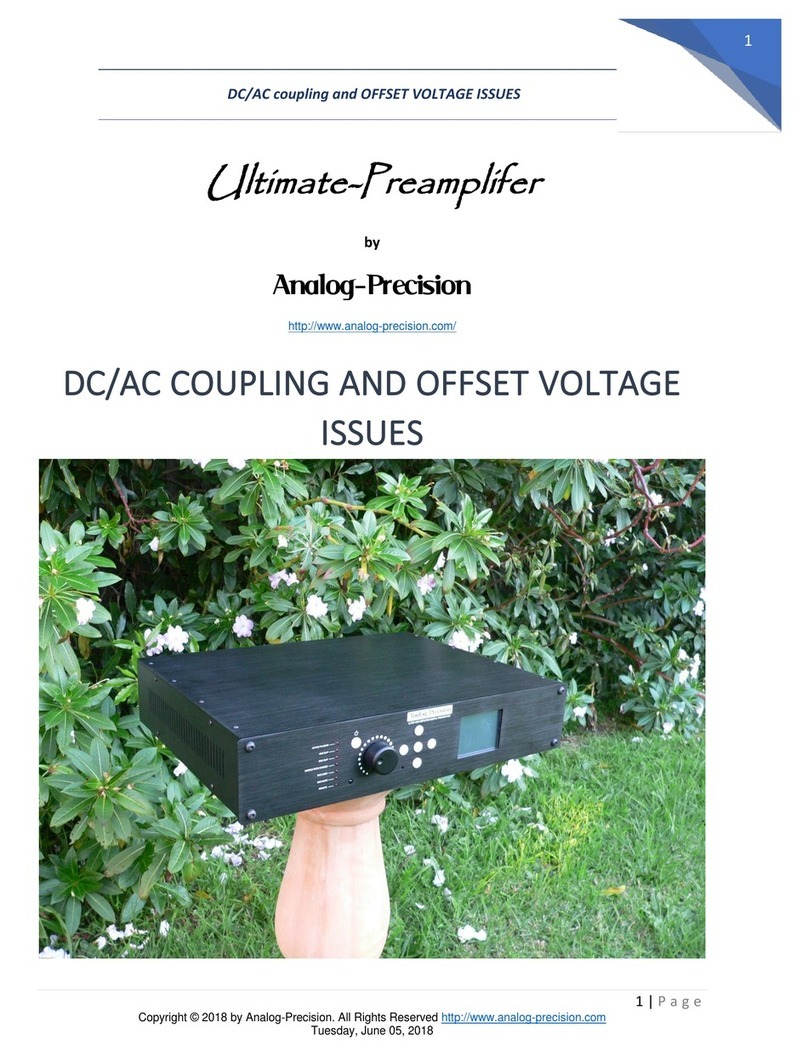 Analog-Precision Ultimate-Preamplifer manual Analog-Precision Ultimate-Preamplifer manual
