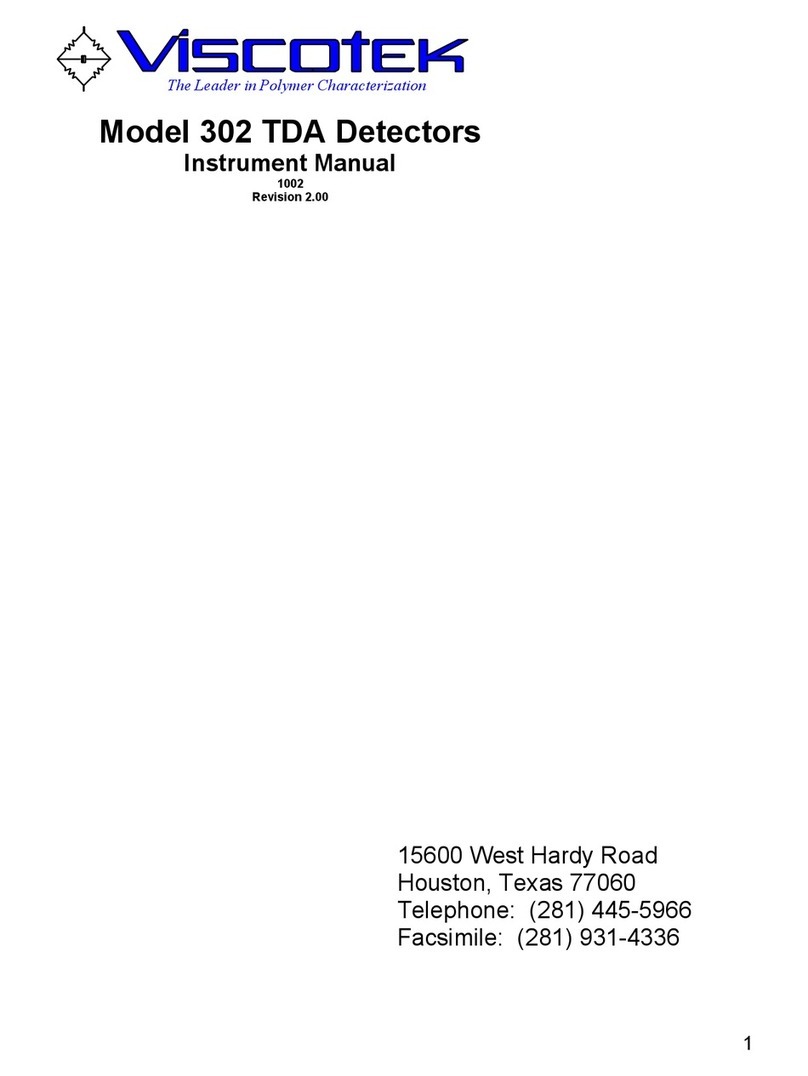 Viscotek TDA 302 Instrument manual