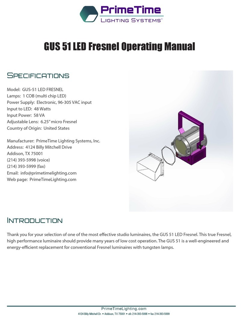 PrimeTime Lighting Systems GUS 51 operating manual