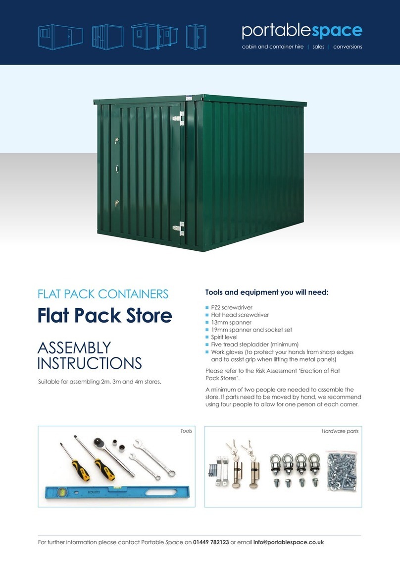 portable space Flat Pack Store 2m User manual