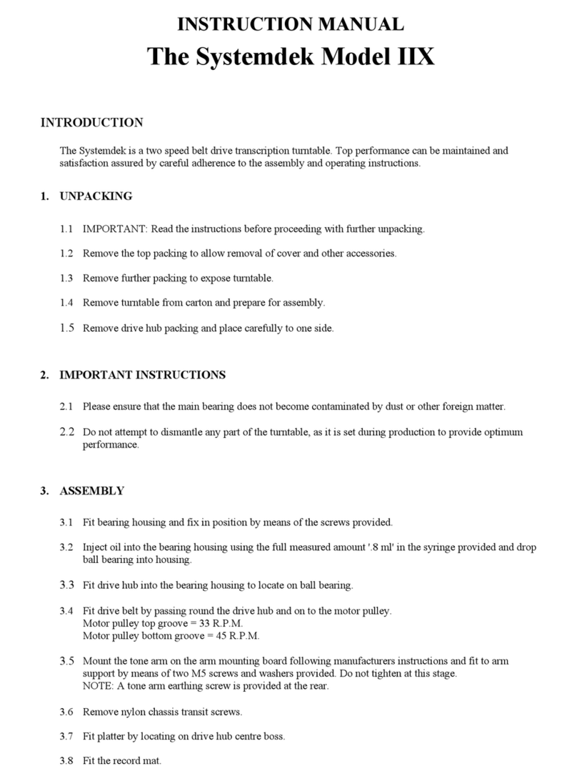 Systemdek IIX instruction manual