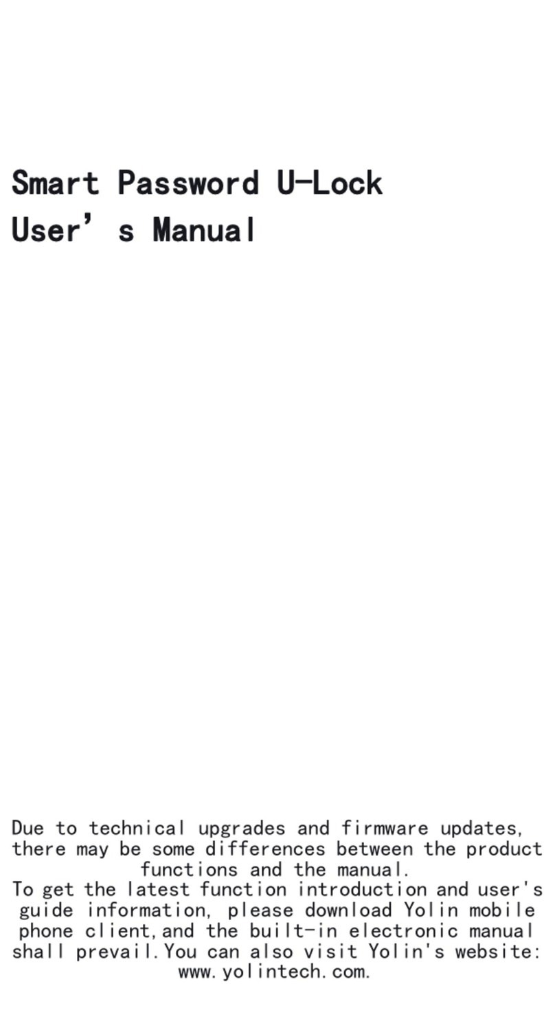 Yolin Smart Password U-Lock user manual Yolin Smart Password U-Lock user manual