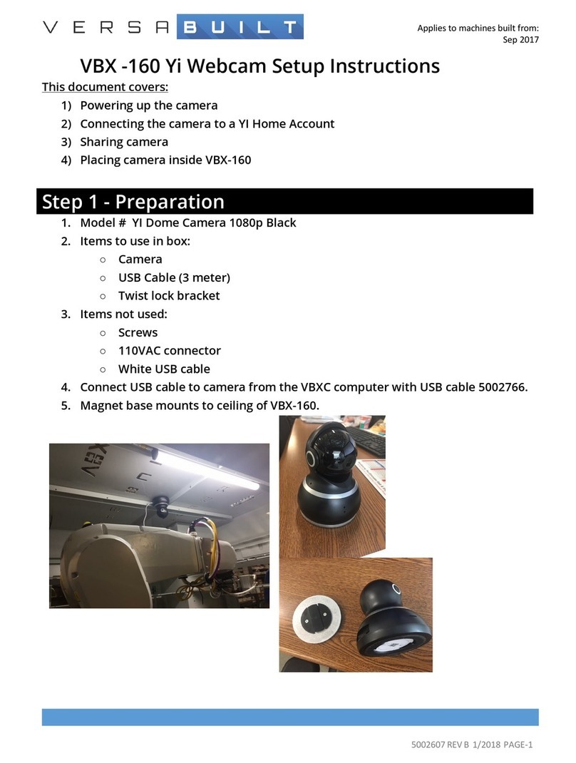 VersaBuilt VBX -160 Yi Setup instructions