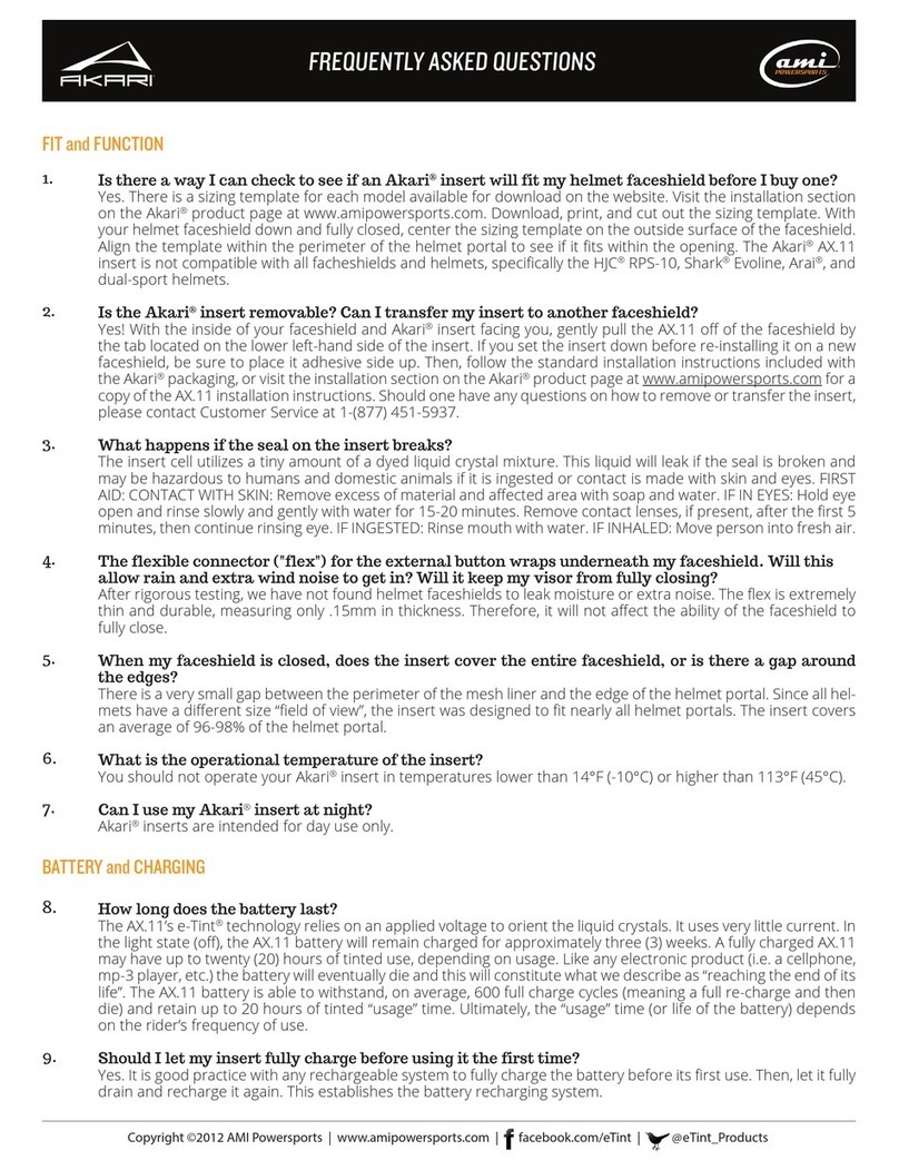 AMI Powersports Akari AX.11 Frequently asked questions